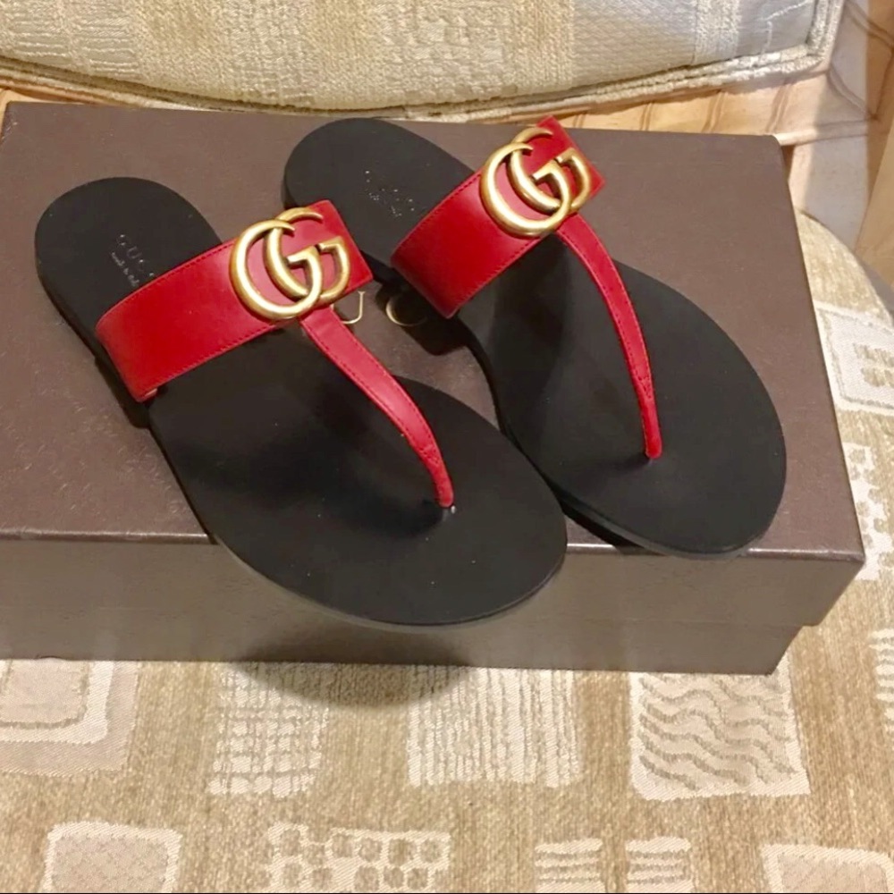 Gucci Mormont Thong Sandals Size 5